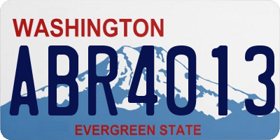 WA license plate ABR4013