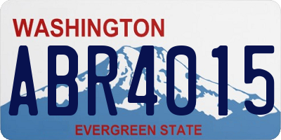 WA license plate ABR4015