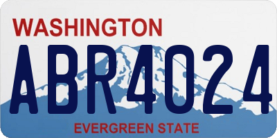 WA license plate ABR4024