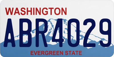 WA license plate ABR4029