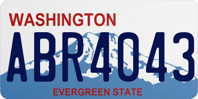 WA license plate ABR4043