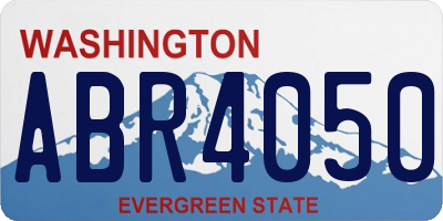 WA license plate ABR4050