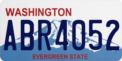 WA license plate ABR4052
