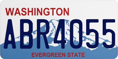WA license plate ABR4055
