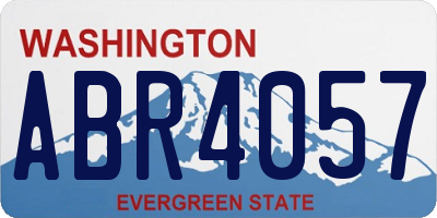 WA license plate ABR4057
