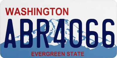 WA license plate ABR4066