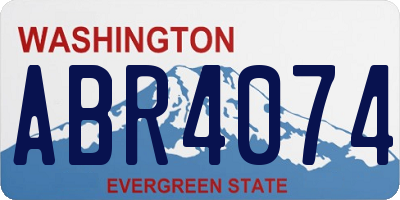 WA license plate ABR4074