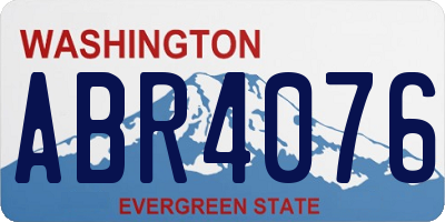 WA license plate ABR4076