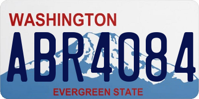 WA license plate ABR4084