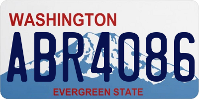 WA license plate ABR4086