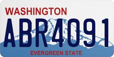 WA license plate ABR4091
