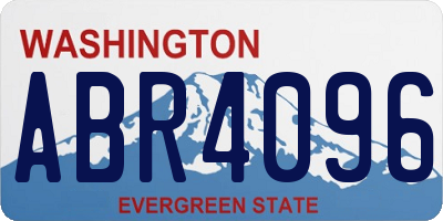 WA license plate ABR4096