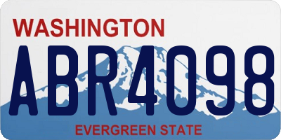 WA license plate ABR4098