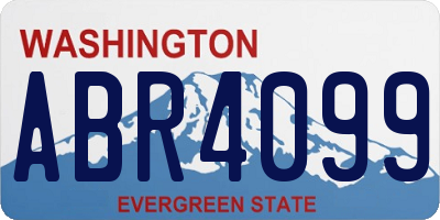WA license plate ABR4099