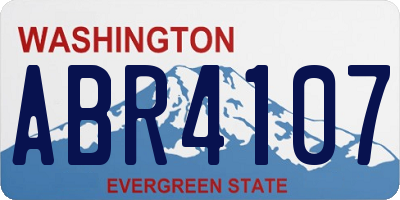 WA license plate ABR4107