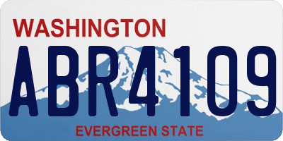WA license plate ABR4109
