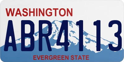 WA license plate ABR4113