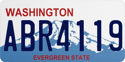 WA license plate ABR4119
