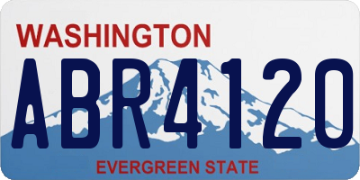 WA license plate ABR4120