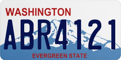 WA license plate ABR4121