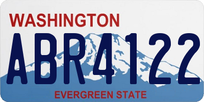 WA license plate ABR4122