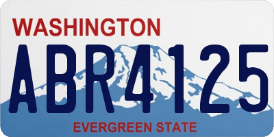 WA license plate ABR4125