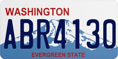 WA license plate ABR4130