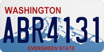 WA license plate ABR4131