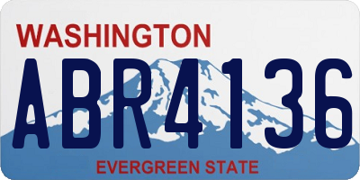 WA license plate ABR4136