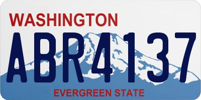 WA license plate ABR4137