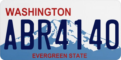 WA license plate ABR4140