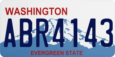 WA license plate ABR4143
