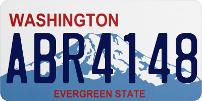 WA license plate ABR4148