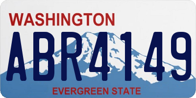 WA license plate ABR4149
