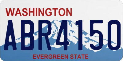 WA license plate ABR4150