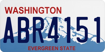 WA license plate ABR4151
