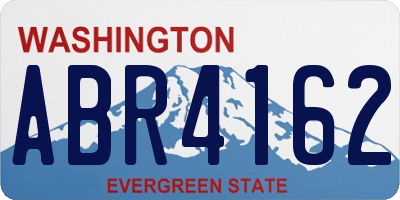 WA license plate ABR4162