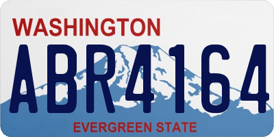 WA license plate ABR4164