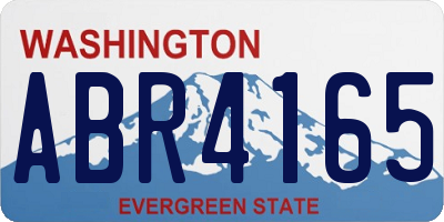 WA license plate ABR4165
