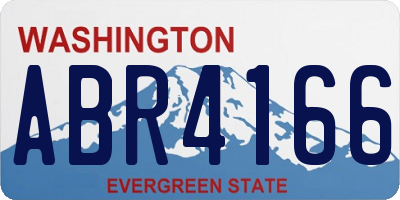 WA license plate ABR4166