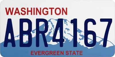 WA license plate ABR4167