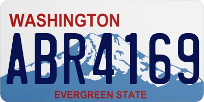 WA license plate ABR4169