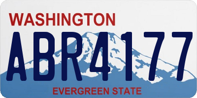 WA license plate ABR4177