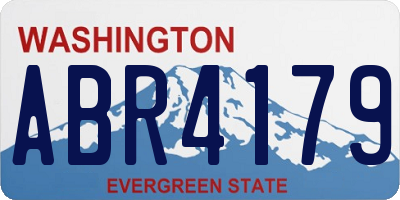 WA license plate ABR4179