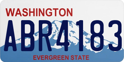 WA license plate ABR4183