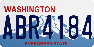 WA license plate ABR4184