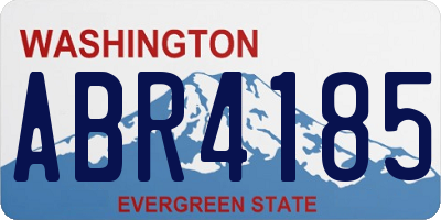 WA license plate ABR4185