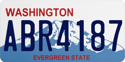 WA license plate ABR4187