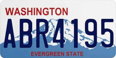 WA license plate ABR4195