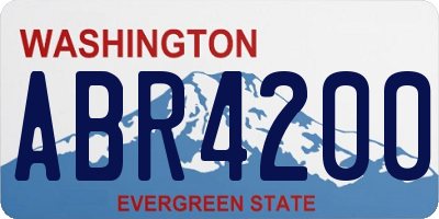 WA license plate ABR4200